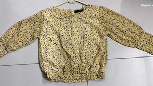 Floral Yellow Long Sleeve Top