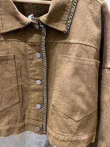 Brown Chain Detail Jacket