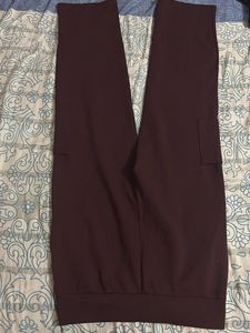 Burgundy Wide Leg Pants