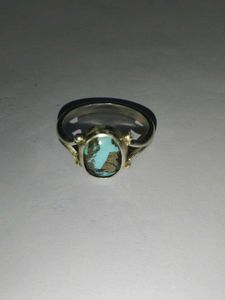 Natural Turquoise Stone Ring( Irani firoza)