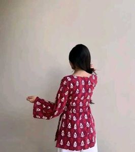 Ethnic Top with Floral Print (X)