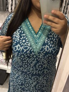 Turquoise Blue Pant Kurti
