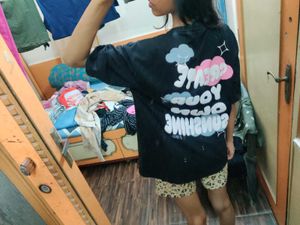 Black Graphic Print T-Shirt