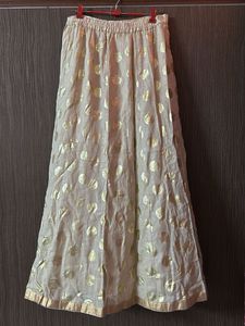 Gold Polka Dot Midi Skirt