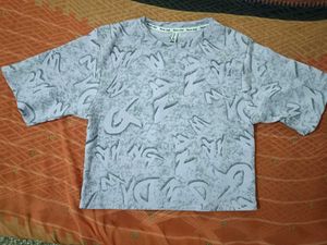 Lavender Color Over Size T-shirt For Wome