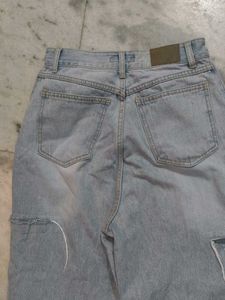 Washed Denim Jeans For Women