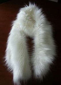 Cozy White Fuzzy Scarf