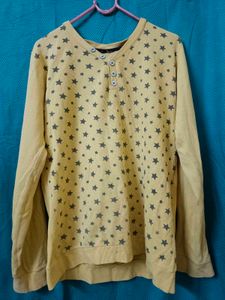 A Yellow Full Sleeved Winter Wear Sweatshirt