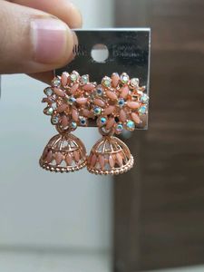Rose Gold Jhumka Earrings
