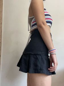 Black Denim Skirt
