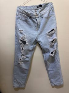 Distressed Light Wash Jeans