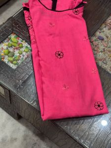 Pink Embroidered Kurta