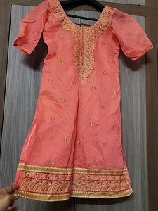 Saffron Colour Stitched Kurti