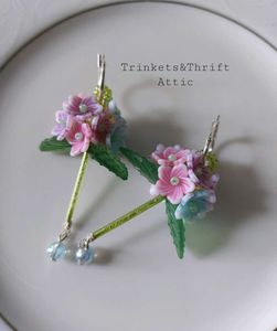 Hydrangea Blooms Hoop Earrings