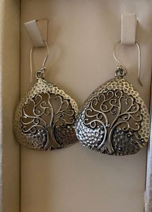 Tree of Life Earrings-Oxidised Silver