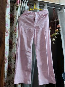 Trouser In Cotton Twill With Hight Waist