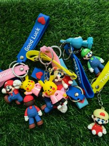 Pack Of 5 Premium Quality Silicon Key Chain