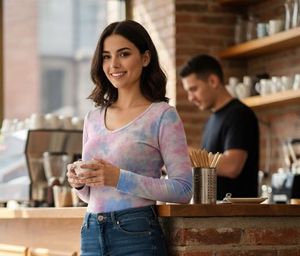 Tie-Dye Long Sleeve Top