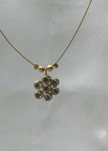 Elegant Gemstone Flower Pendant