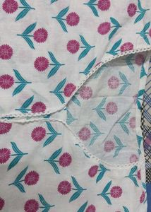 Floral Print Long Sleeve Kurti