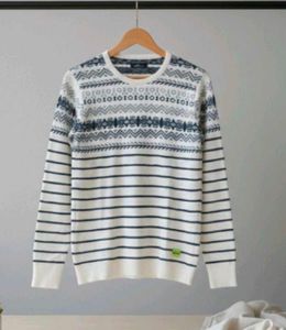 Striped Knit Pullover Sweater LIKE NEW .