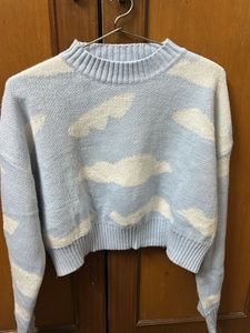 Cloud Pattern Knit Sweater