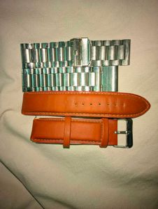 Watch Bands Combo- Metal & Leather