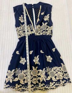 Mini Floral Embroidered Dress Bust 34-36