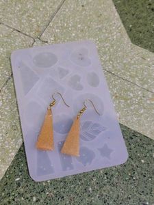 Triangle Resin Dangle Earrings