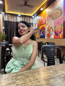 Green Dress Cut Sleeves