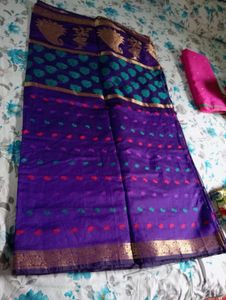 Purple Patterned Saree