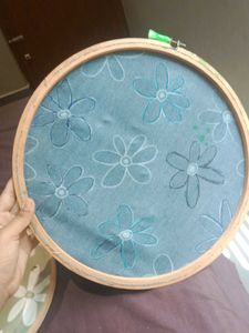 Handmade Leaf Print Embroidery Hoop