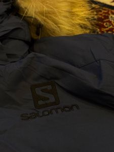 Salomon Blue Winter Parka with Fur Hood