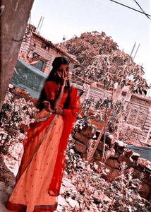 Elegant pink & Peach Saree