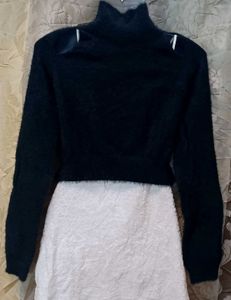 High-neck Bolero Sweater