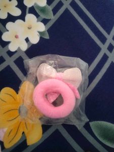 Pink Bow Hair Tie
