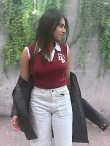Maroon Sleeveless Top