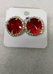 Red Stone Earrings
