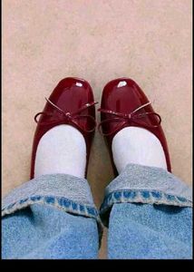Cherry Red Marry Jane Flats