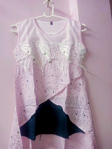 Light Pink And Blue Top For Girls