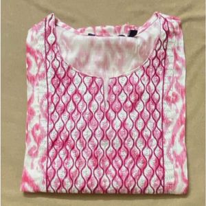 Pink Embroidered Kurta