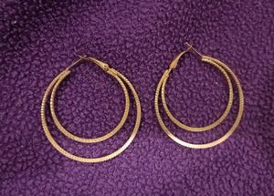 Golden Double Layered Hoops