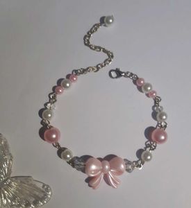 Pink Beaded Bracelet Handmade