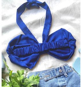 Blue Halter Top