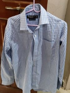 Park Avenue Blue Checkered Shirt