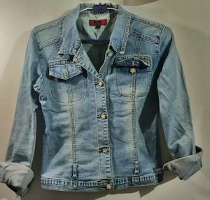 Blue Denim Jacket For Women, Size- Xs, S