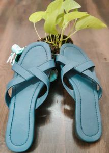 Blue Criss-Cross Flats
