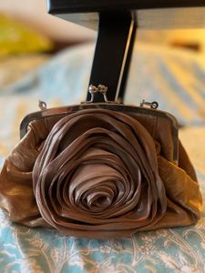 Rose Clutch In Silk