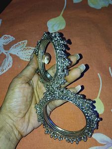 Oxidized Silver Bangles