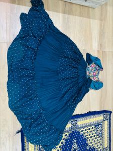 Blue Embroidered Anarkali Dress